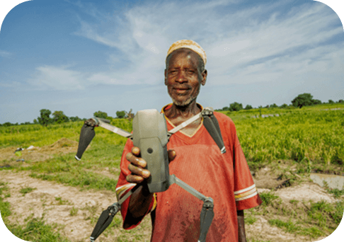 African entrepreneur in agricultural setting